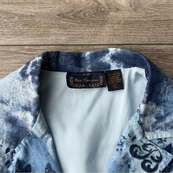 New Direction Sequins Tie  Dye Floral Pattern Blazer - Picture 8 of 14